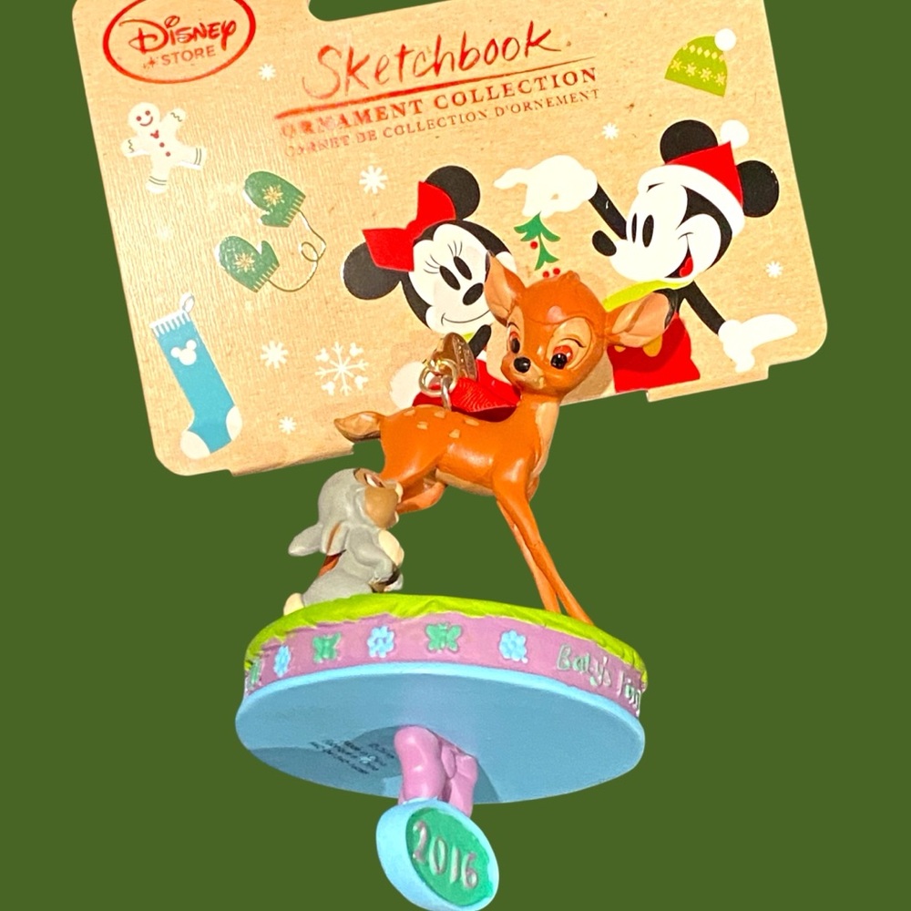 NEW Disney Sketchbook Collection Bambi & Thumper 2016 Ornament Baby’s First